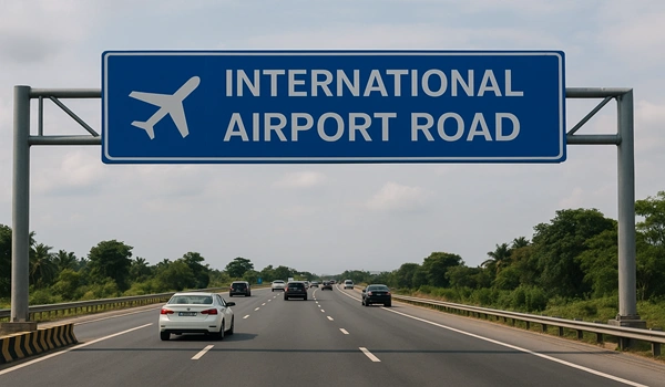 Map showing how close International Airport Road is to Purva Codename Infinity in North Bangalore location